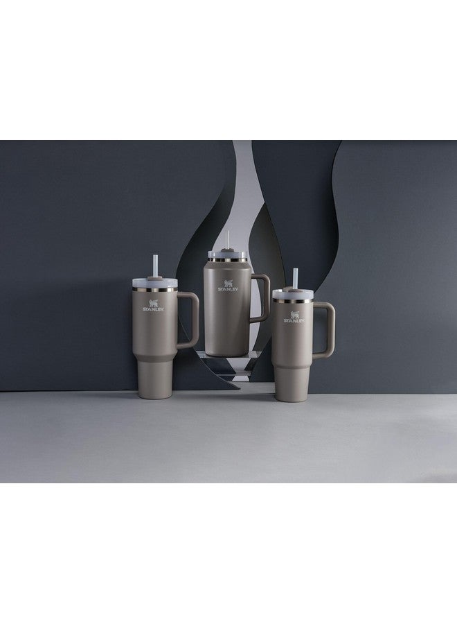 Stanley كوب ستانلي كوينشر H2.0 مع مقبض وقشة سعة 40 أونصة | غطاء ثلاثي الوضعيات | متوافق مع حوامل الأكواب للسفر | كوب فولاذي مقاوم للصدأ معزول | خالي من BPA | رمادي - Image 5