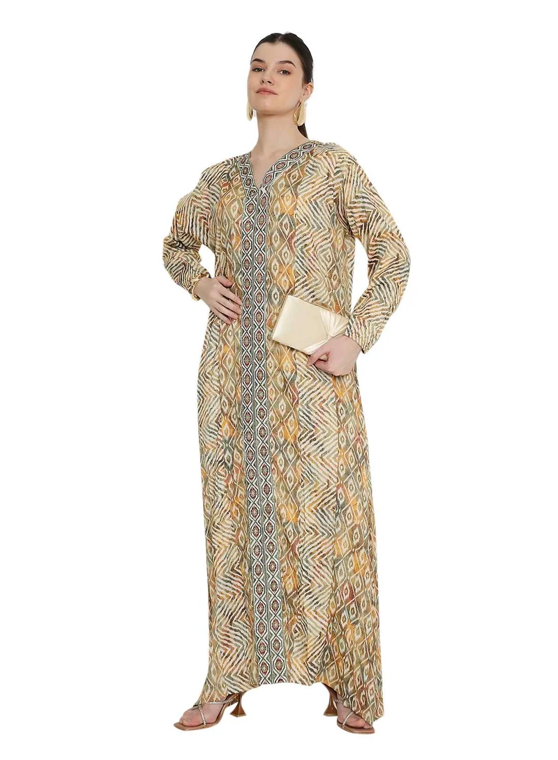 HANA & SARA Tradional jalabia  arabic kaftan dresswith unique design
