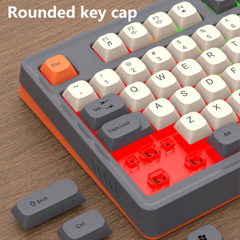 Ergonomic 98 Key Backlit Gaming Keyboard With Multimedia Control For Office And Gaming Use - Image 4