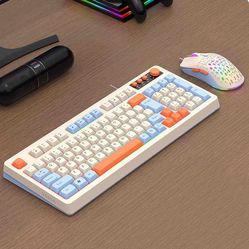 Ergonomic 98 Key Backlit Gaming Keyboard With Multimedia Control For Office And Gaming Use - Image 3