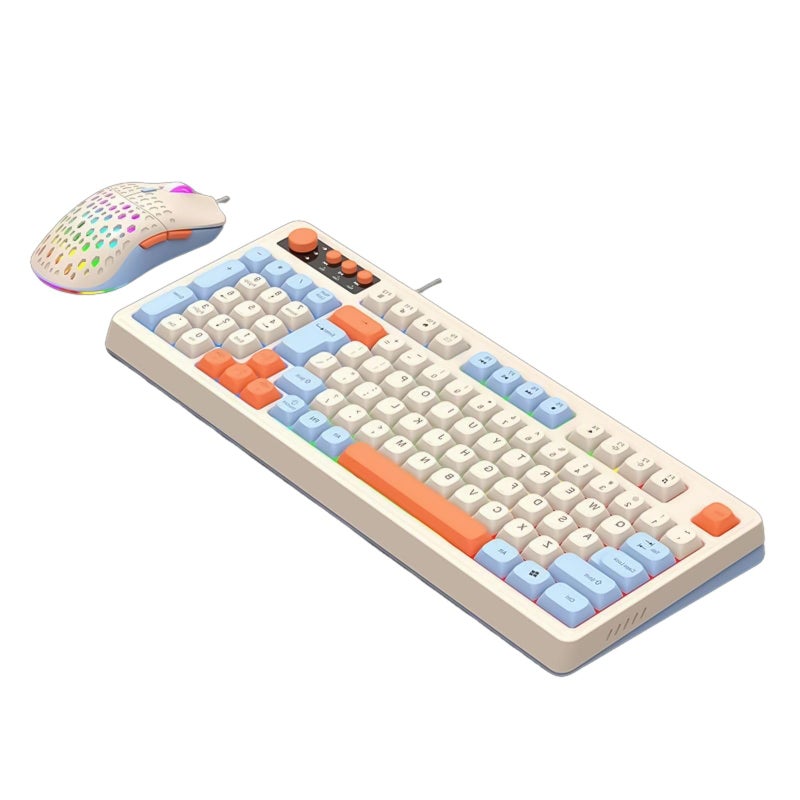 Ergonomic 98 Key Backlit Gaming Keyboard With Multimedia Control For Office And Gaming Use - Image 2