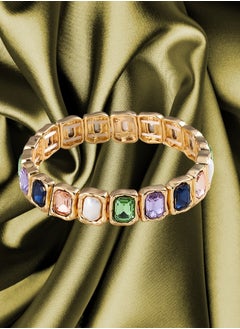 HaveDream High Quality And Exquisite Women's Alloy Bracelet, Colored Glass Diamond Temperament Bracelet - Blue And Green  - Image 5