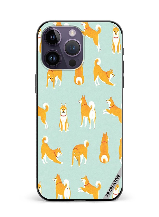 VR CREATIVE Protective Case Cover For Apple iPhone 16 Pro Max Shib Inu Design Multicolour