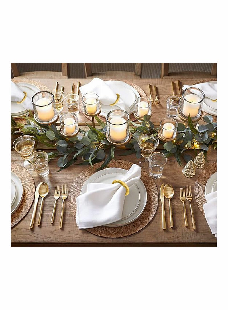 SYOSI Wood Bamboo Napkin Rings Set of 4, Handmade Rattan Napkin Holder Rings Table Decorations for Wedding, Valentine's, Banquet, Birthday, Thanksgiving  - Image 2