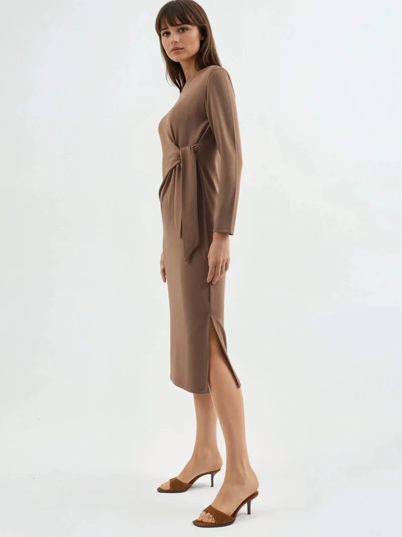 زوبعة Modal Touch Slit Dress Bersan Collection