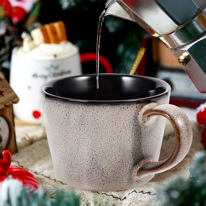 Ceramic Coffee Mug Household Coffee Cup Vintage Water Cup Multi-function Mug - Image 4