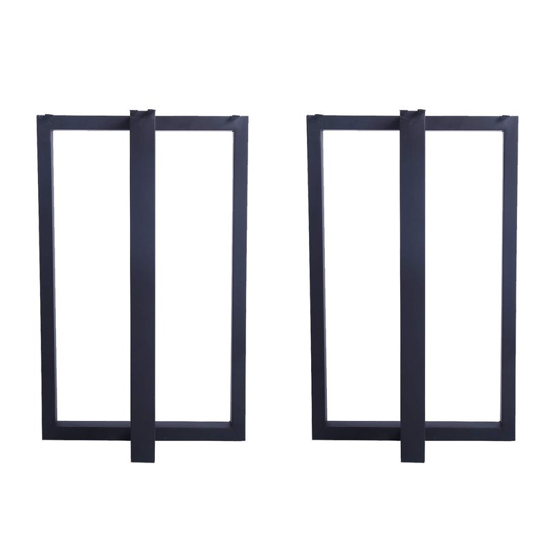 Womio 2Pcs Metal Furniture Legs Rustic Decory T Shape Table LegsDesk LegsHeavy Duty Dining Table LegsIndustrial ModernBlackH28 x L175 inchs - Image 1