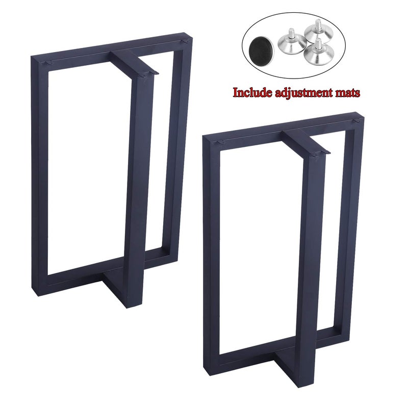 Womio 2Pcs Metal Furniture Legs Rustic Decory T Shape Table LegsDesk LegsHeavy Duty Dining Table LegsIndustrial ModernBlackH28 x L175 inchs - Image 2
