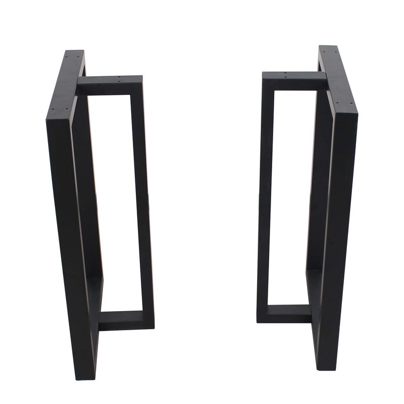 Womio 2Pcs Metal Furniture Legs Rustic Decory T Shape Table LegsDesk LegsHeavy Duty Dining Table LegsIndustrial ModernBlackH28 x L175 inchs - Image 4