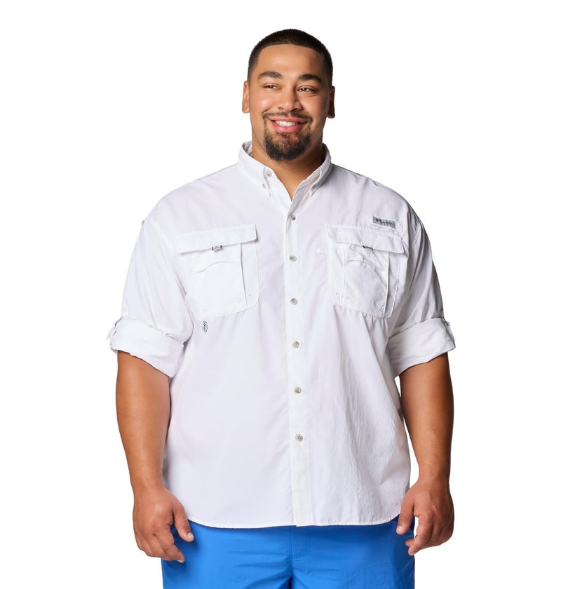 Columbia Mens PFG Bahama II Long Sleeve Fishing Shirt White XXSmall