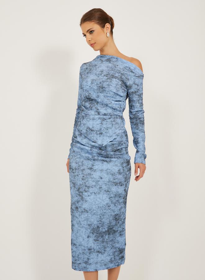 Styli Printed Ruched Dress  - Image 4