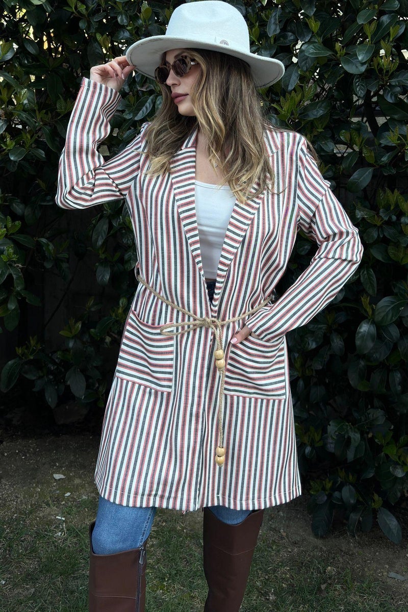 Weshaya Jacket Women Brick-Ecru - Image 1