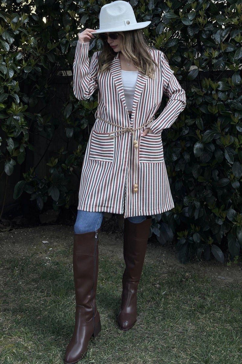 Weshaya Jacket Women Brick-Ecru - Image 3