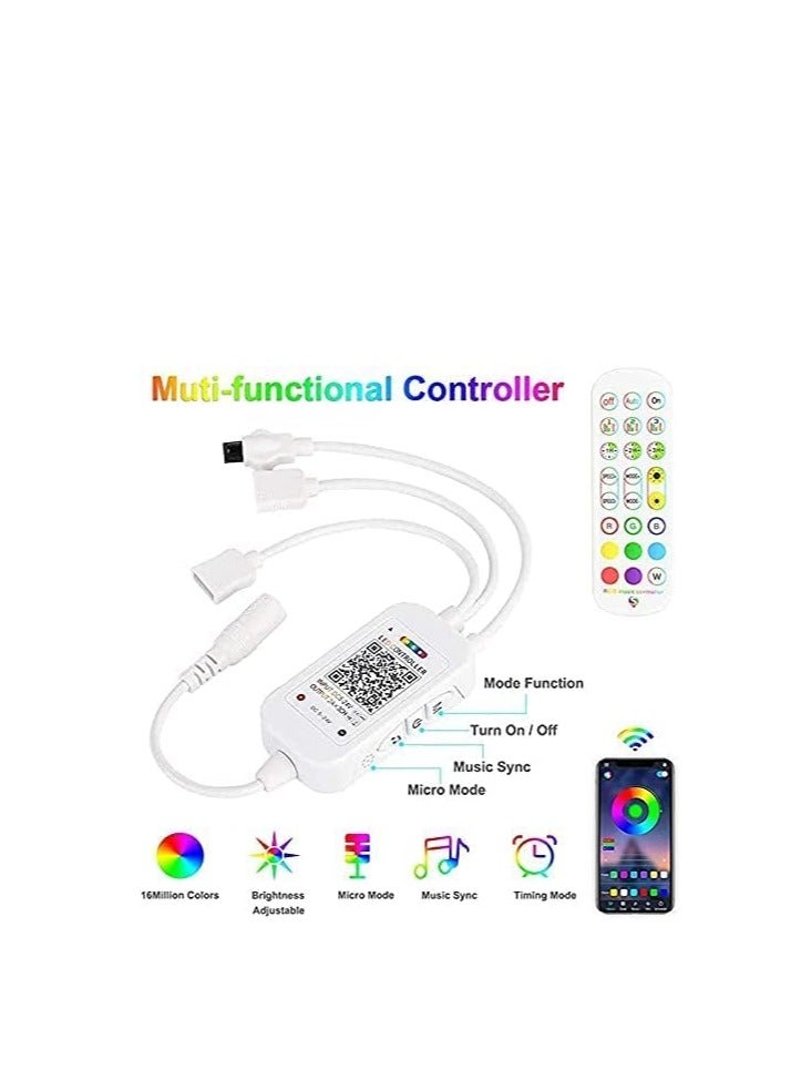 JAJEEK NEW LED Strip Lights Dream Color RGB Changing – Music Sound Sync Bluetooth Firework Lights with Remote Control, DC 5V USB LED Strips for Home, Party, Storefront, Window, Holiday Decoration - Image 3