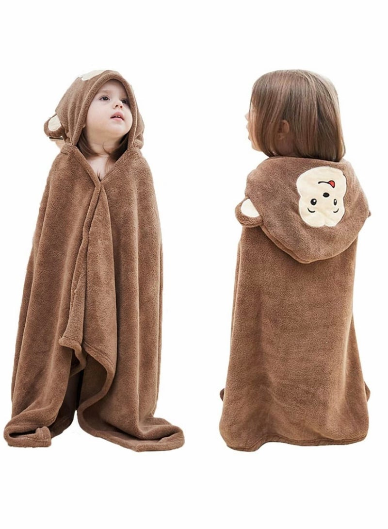 Excefore Baby Hooded Bath Towel Blanket Extra Large Kids Toddler Soft Thick Absorbent Bathrobe Swimming Shower Poncho Towel for Boys Girls - Image 1