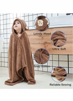Excefore Baby Hooded Bath Towel Blanket Extra Large Kids Toddler Soft Thick Absorbent Bathrobe Swimming Shower Poncho Towel for Boys Girls  - Image 2