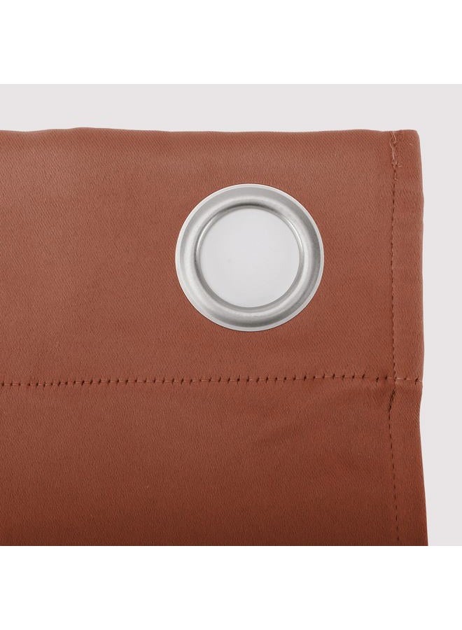 Sun Zero Easton Energy Saving Blackout Grommet Curtain Panel, 40" x 95", Terracotta Orange - Image 5