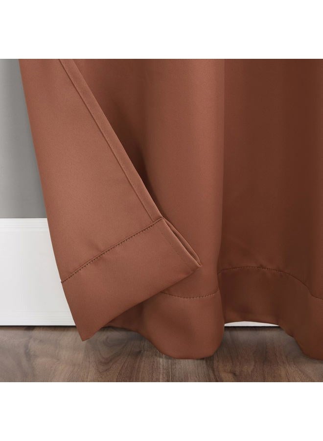 Sun Zero Easton Energy Saving Blackout Grommet Curtain Panel, 40" x 95", Terracotta Orange - Image 4