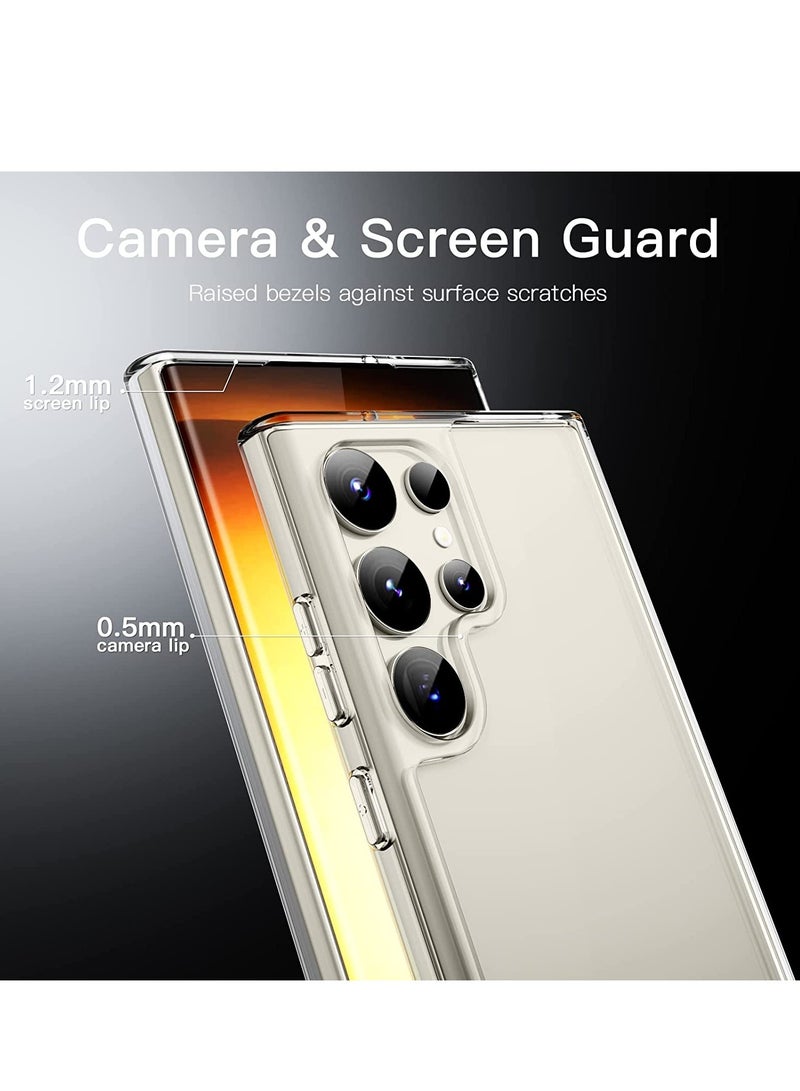 DUSALA Case for Samsung Galaxy S23 Ultra 5G 6.8 Inch Non Yellowing Shockproof Bumper Protective Phone Cover Anti-Scratch Hard PC Back (Clear) - Image 5