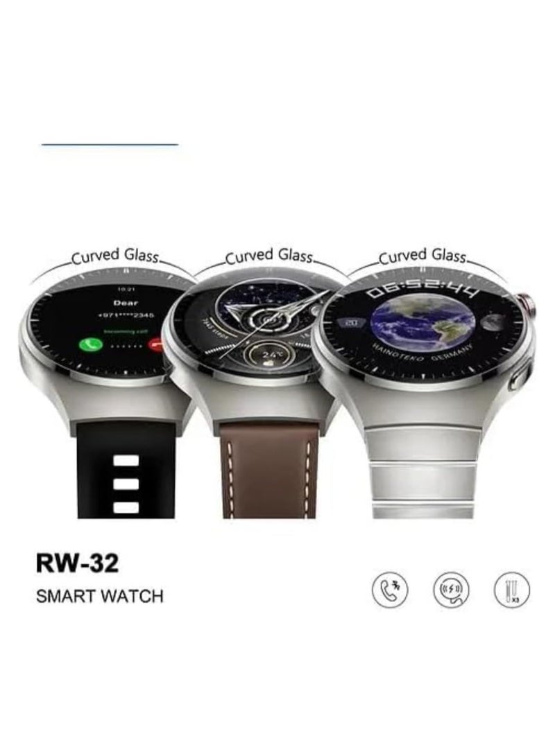 Haino Teko Haino Teko Germany RW 32 Round Smart Watch with 3 set Strap and Wireless Charger For Mens and Boys - Image 4