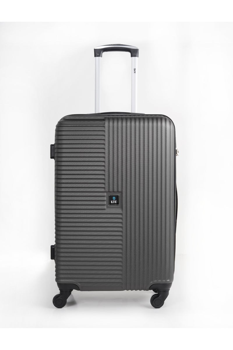 KTMC 3-Piece Luggage Set, ABS Material, Lightweight, 360° Rotated 4-Wheels, Tough Suitcase for Travel, Sizes 20/24/28 inches Dark Gray - Image 2