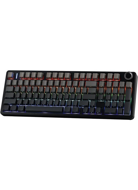 Aula F99 PRO 96% Mechanical Gaming Keyboard, BT5.0/USB-C/2.4GHz Wireless, Hot Swappable Gasket Custom Keyboard with 8000mAH Battery, Rotary Knob, RGB Backlit for Win/Mac (Grey)