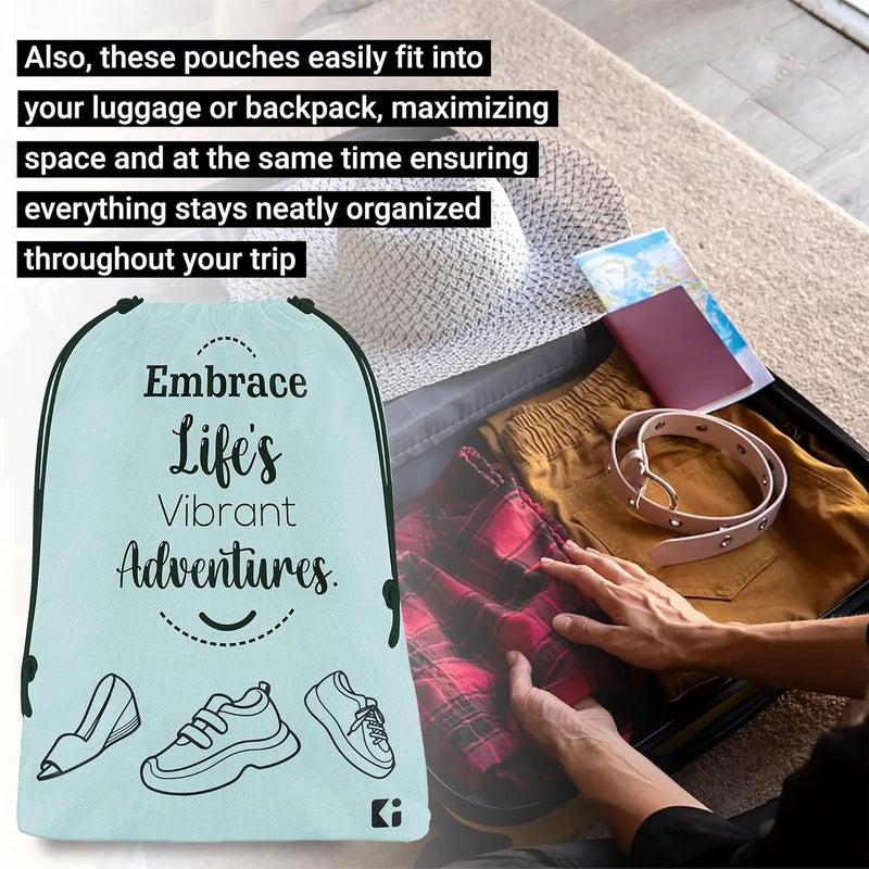 Kuber Industries Pack of 9 Travel Organizer Combo Set Cloth Storage Bags WaterResistant Organizer for ShoeLaundryLingerie Cloth Carrying Bag Each 3 Pieces SmallMediumLarge Grey - Image 4