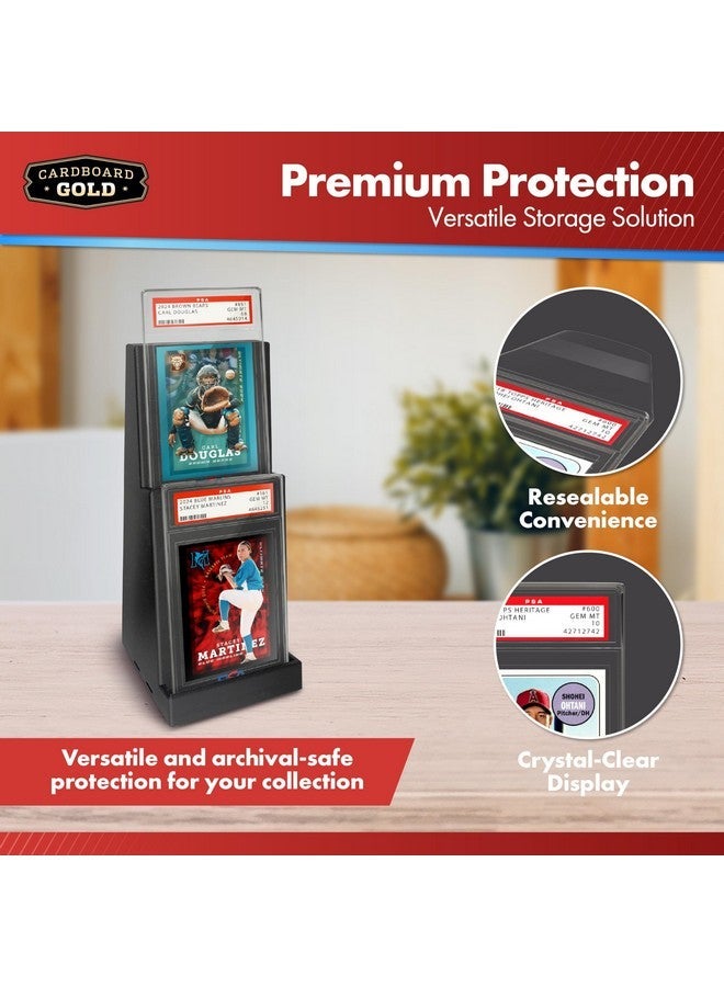 Cardboard Gold PSA Graded Card Sleeves - 50 Count Clear Display Without PSA Logo, Resealable Slabs Sleeve - Precise Fit Slab Protector for Grading Baseball Football Gaming Trading Sports Cards - Image 2