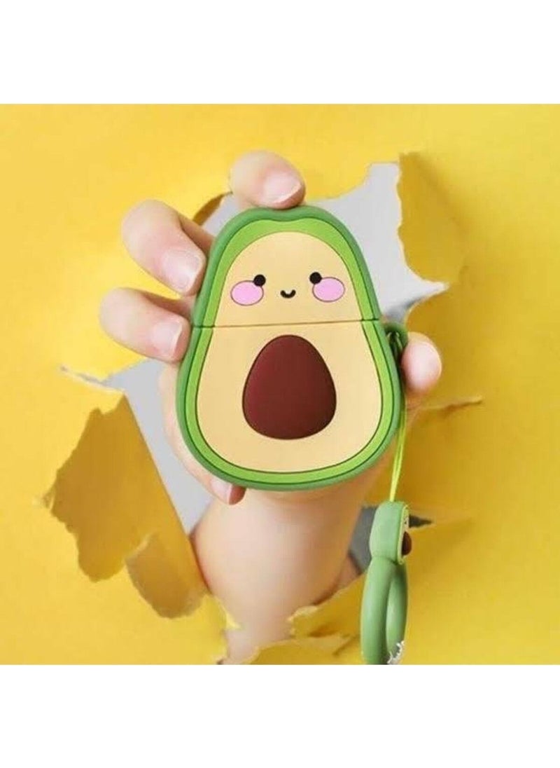 Bilişim Aksesuar - IT Accessory Avocado Pattern Air Pods Case (1st Generation & 2nd Generation) Compatible - Image 1
