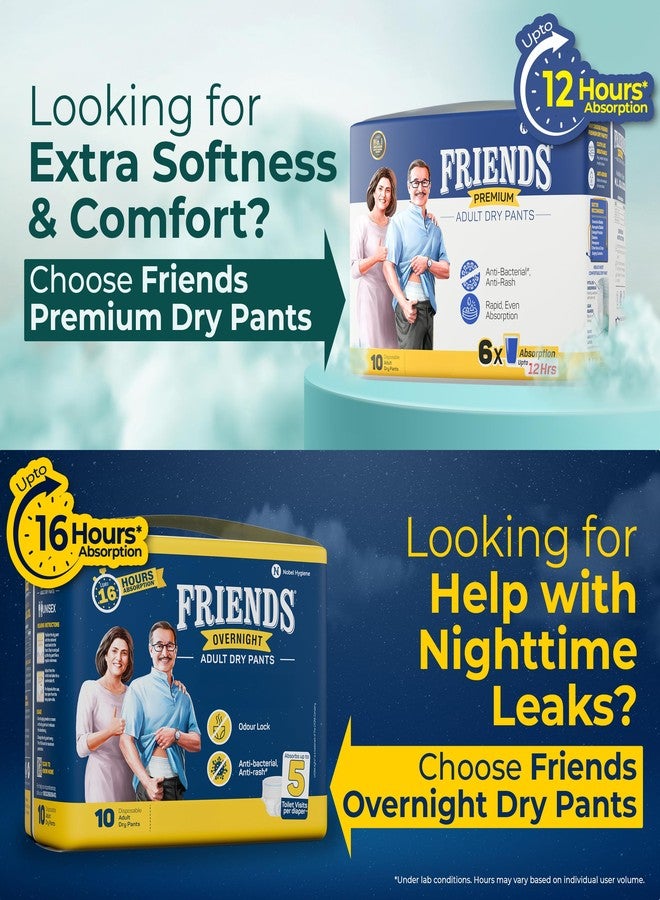Friends Premium Adult Diapers Pant Style Medium - Image 3