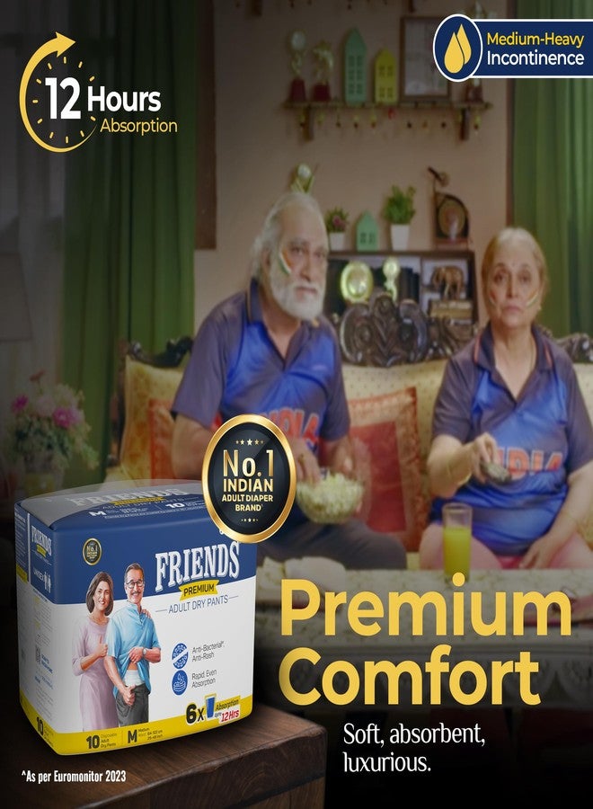 Friends Premium Adult Diapers Pant Style Medium - Image 2