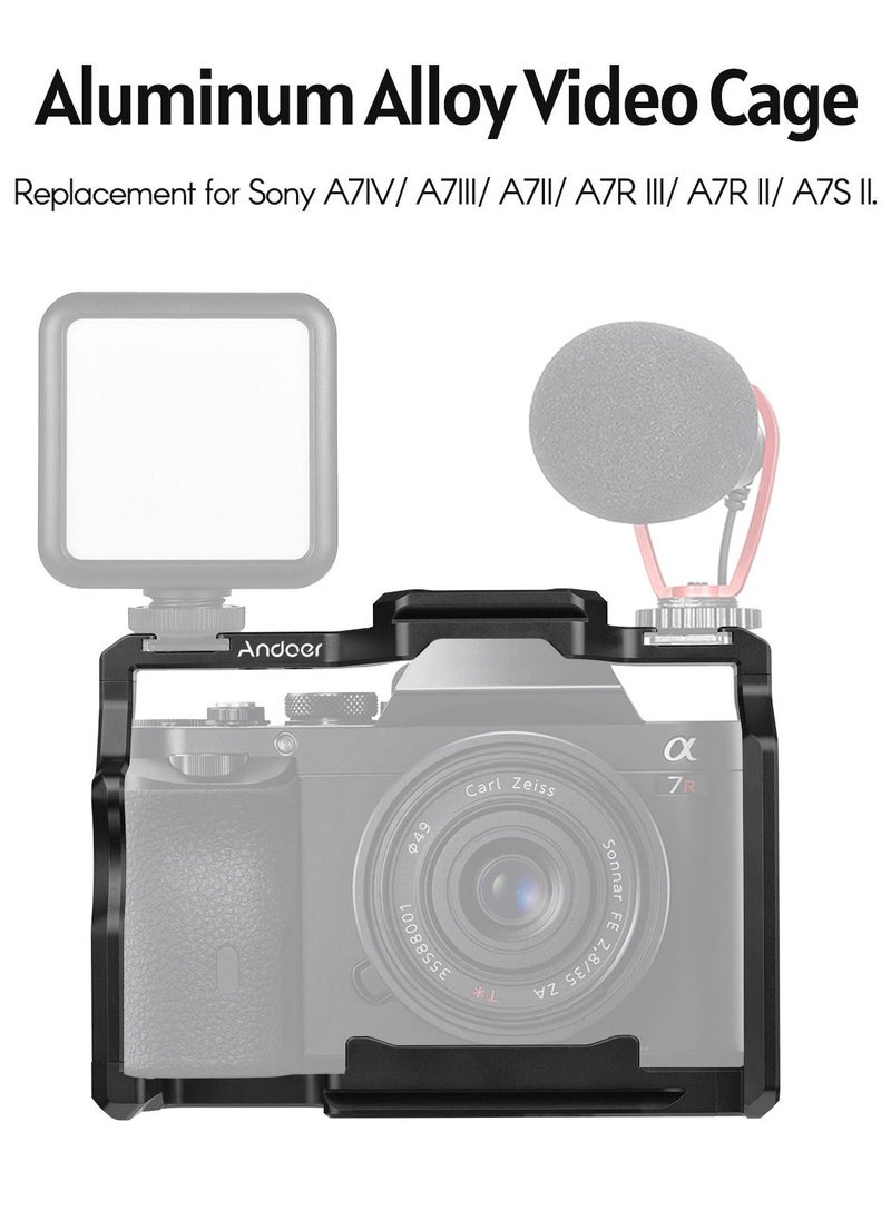 ANDOER - Andoer Aluminum Alloy With Dual Cold Shoe Camera Video Rabbit Cage - Image 1