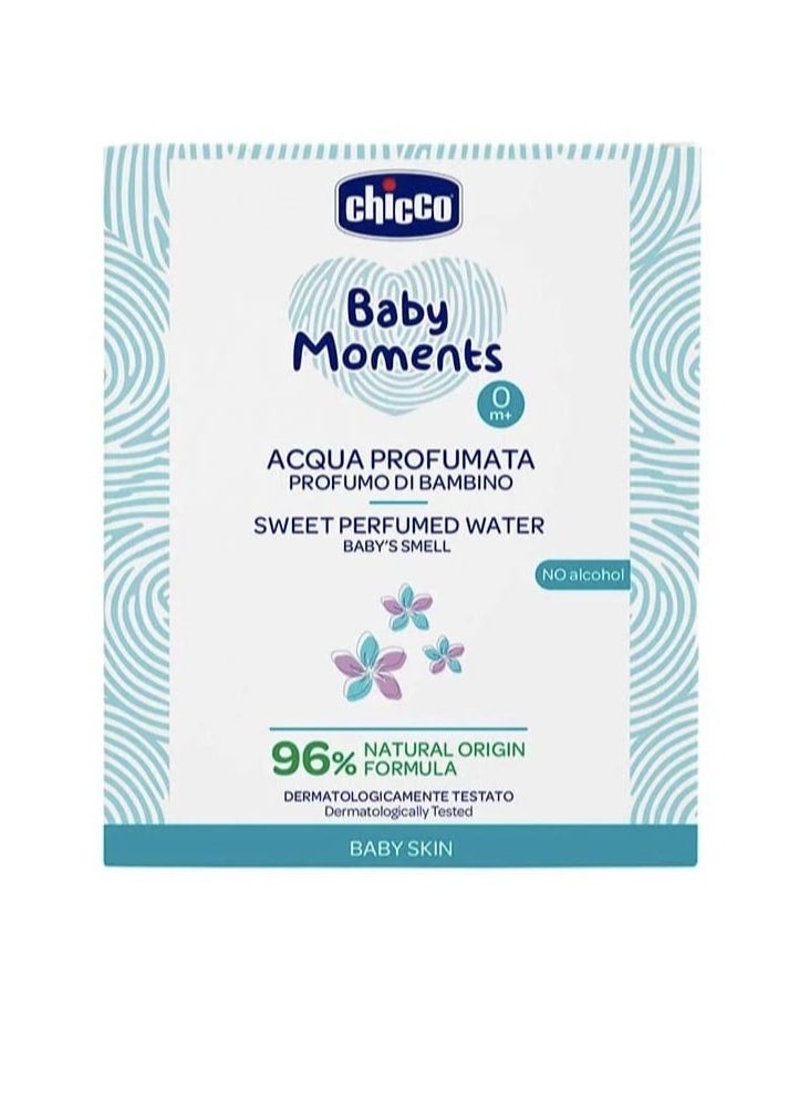 Chicco - Baby Moments Sweet Perfumed Water Baby's Smell For Baby Skin, 0 Months+, 100 ML - Image 1