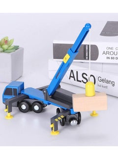 Excefore Construction Vehicles Cranes Toys, Construction Vehicle Toys, Crane Truck Pull Back Cars for Child Toddlers Kids, Blue  - Image 3