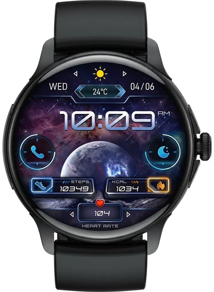 تشوتيك SmartWatch WT037 Display 1.43 inches AMOLED Bluetooth 5.3 Battery 300mAh-Black Black - Image 1
