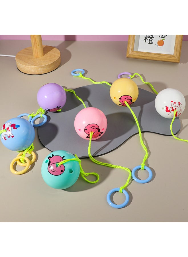Nostalgic Toys Pull Whistle Ball Spin Flywheel Pull Ball Puzzle Exercise Hand-eye Coordination Decompression Toy Stall Wholesale-Specifications:Whistle Sound Ball - Random Color  - Image 1