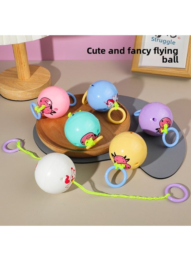 Nostalgic Toys Pull Whistle Ball Spin Flywheel Pull Ball Puzzle Exercise Hand-eye Coordination Decompression Toy Stall Wholesale-Specifications:Whistle Sound Ball - Random Color  - Image 2