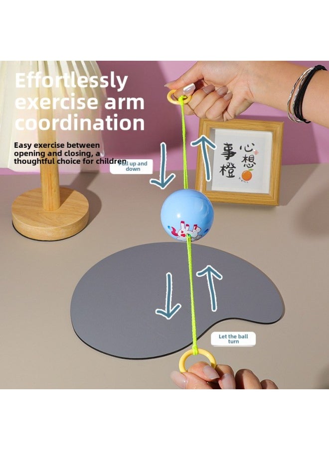 Nostalgic Toys Pull Whistle Ball Spin Flywheel Pull Ball Puzzle Exercise Hand-eye Coordination Decompression Toy Stall Wholesale-Specifications:Whistle Sound Ball - Random Color  - Image 4