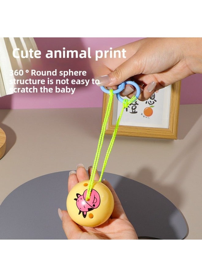 Nostalgic Toys Pull Whistle Ball Spin Flywheel Pull Ball Puzzle Exercise Hand-eye Coordination Decompression Toy Stall Wholesale-Specifications:Whistle Sound Ball - Random Color  - Image 3