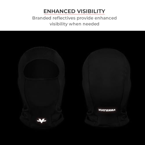 ViaTerra Men's Polyester Blend B100 Balaclava Helmet Liner | Universal Free Size | Anti-Odor, Breathable, Easy Stretch, Quick Dry Black - Image 3