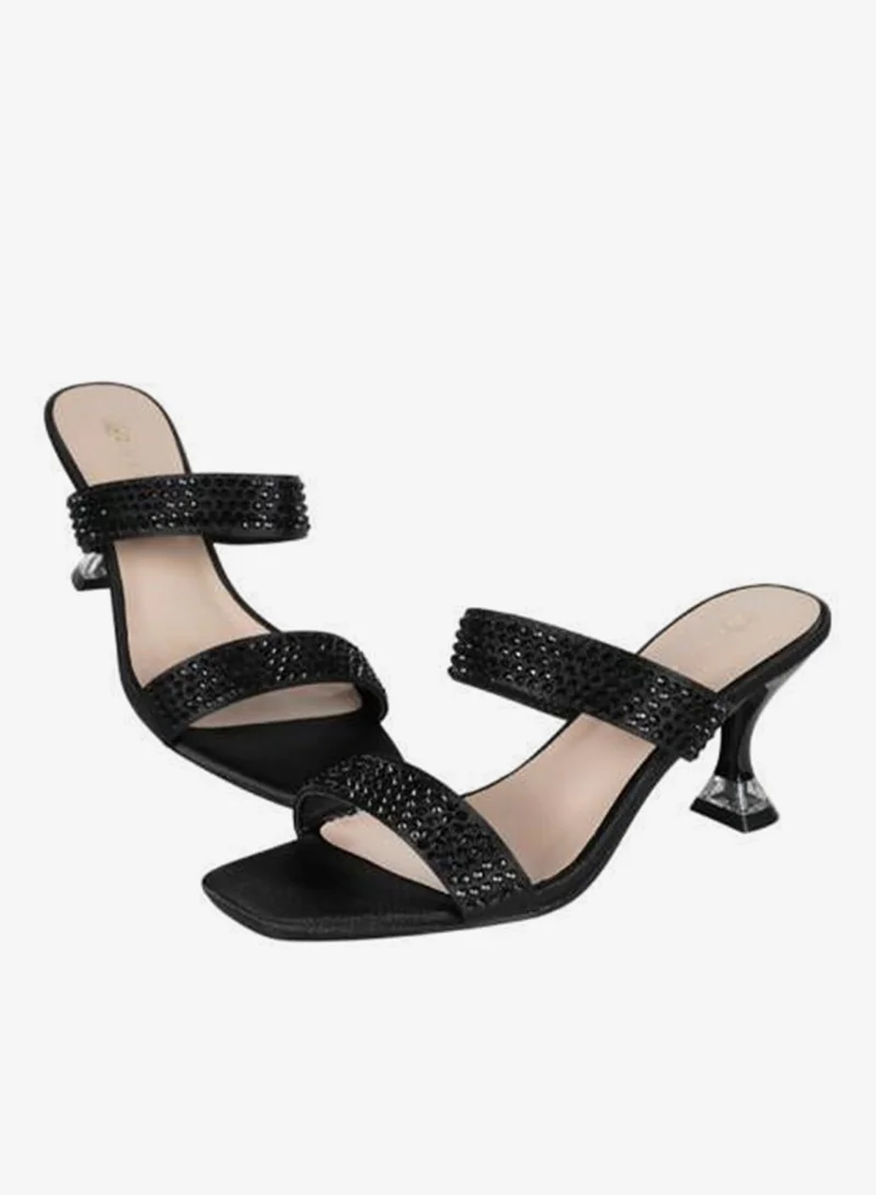 Zayna Black 221-236 Zayna Ladies Kitten Heel Sandals 15C8618-623 Black for Women | Best Price UAE
