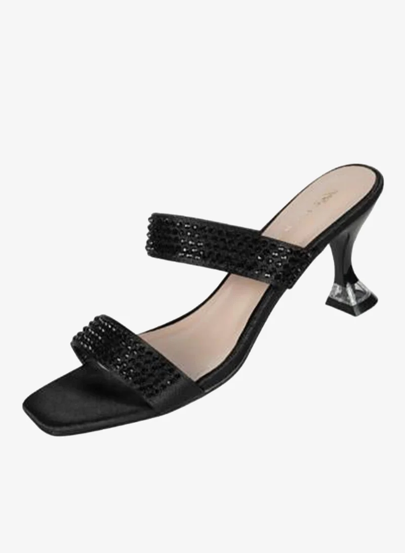 ZAYNA 221-236 Zayna Ladies Kitten Heel Sandals 15C8618-623 Black