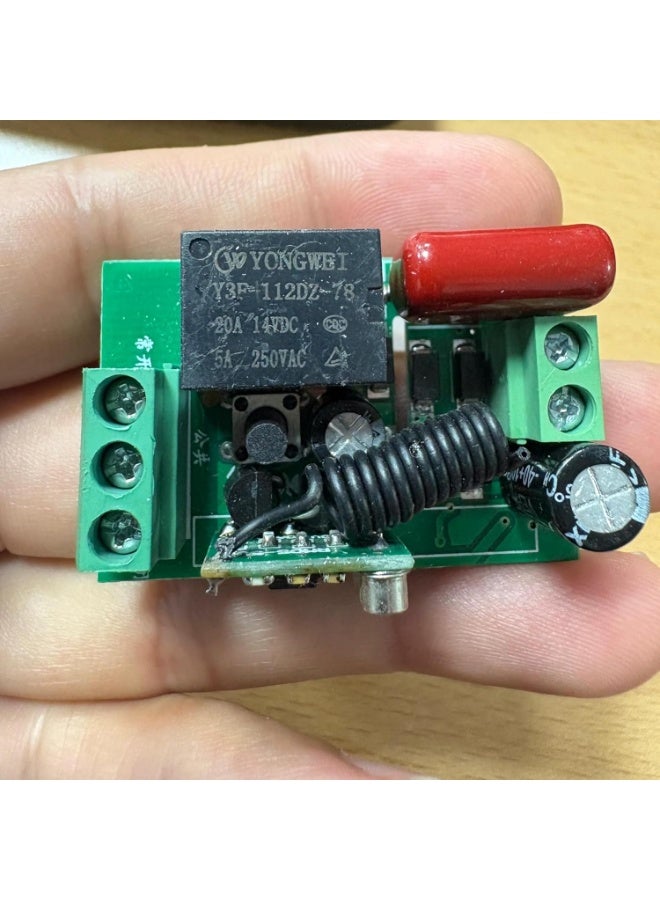 Rubik Wireless Remote Control 220V AC Relay Switch Kit – 1CH RF Receiver + Long Range 315MHz Transmitter  - Image 2