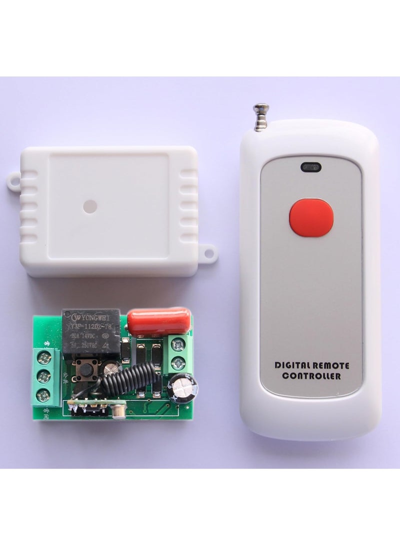 Rubik Wireless Remote Control 220V AC Relay Switch Kit – 1CH RF Receiver + Long Range 315MHz Transmitter  - Image 1