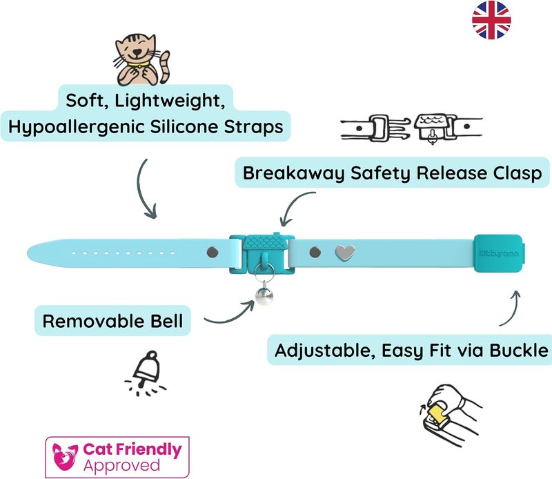 REF. Kittyrama Aqua Kitten Collar 14.5cm - 18.5cm - Image 3