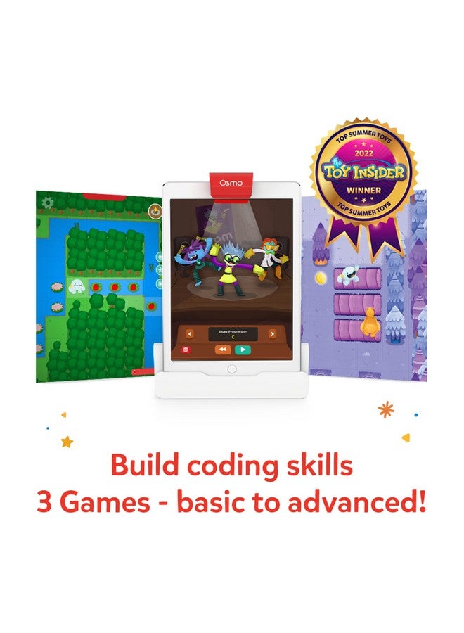 Osmo - Coding Starter Kit For Iphone & Ipad-3 Educational Learning Games-Ages 5-10+ Learn To Code, Basics Puzzles-Stem Toy-Logic, Fundamentals(Osmo Ipad/Iphone Base Included)  - Image 2