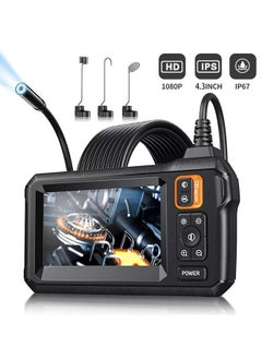Generic 1080P endoscope, 4.3 inch IPS screen, P67 waterproof, car pipeline inspection endoscope 2000mAh  - Image 1