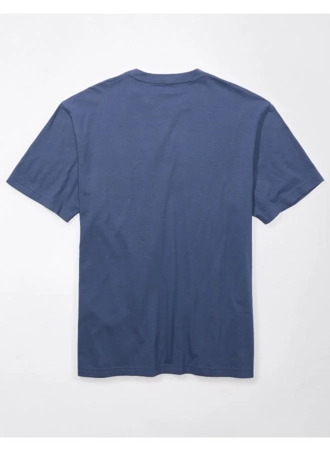 امريكان ايجل Embroidered Graphic Crew Neck T-Shirt