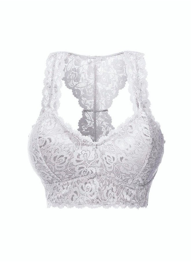 roaiss - Women's 2 Piece Lace Bra  Hollow Removable Bra Pad Without Steel Ring - Image 1