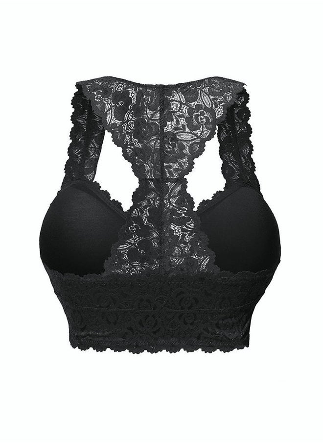roaiss - Women's 2 Piece Lace Bra  Hollow Removable Bra Pad Without Steel Ring - Image 1